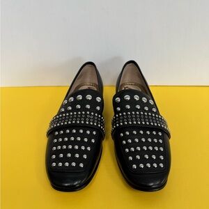 Sam Edelman Black Studded Loafers 7.5